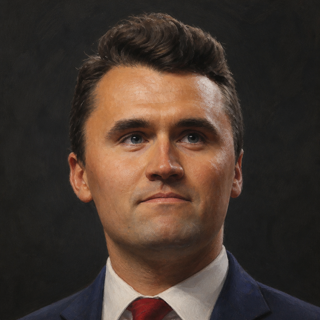 Rendered likeness of Charlie Kirk
