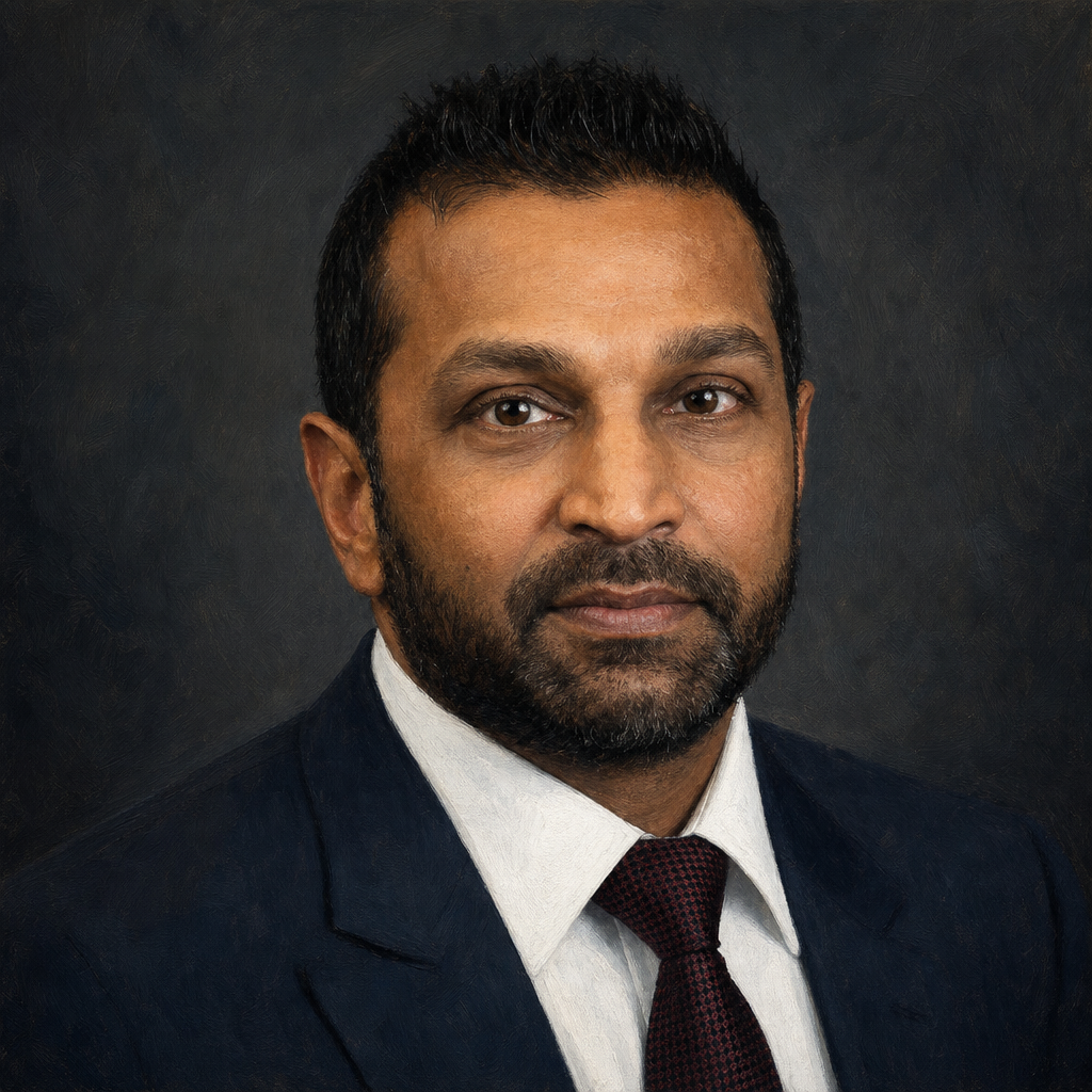 Rendered likeness of Kash Patel