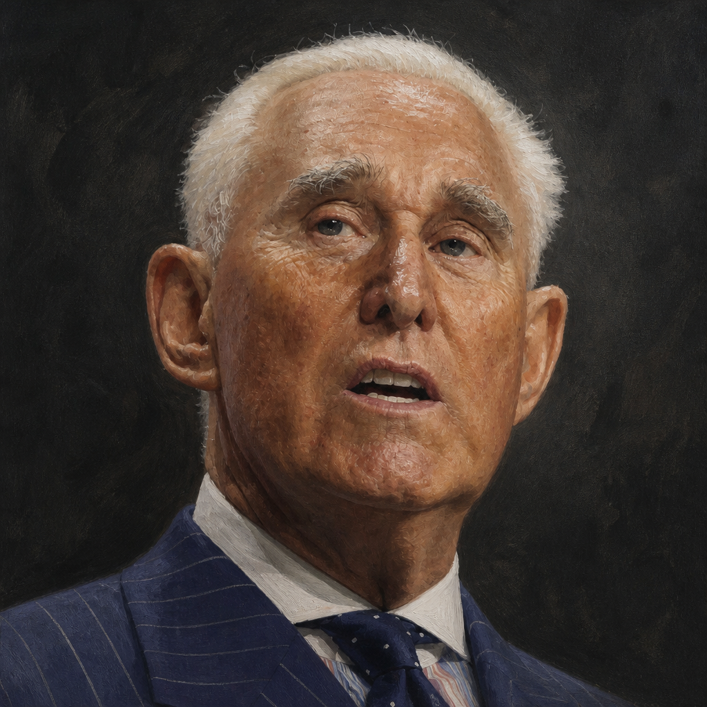 Rendered likeness of Roger Stone